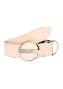 Calvin Klein, Damen G&uuml;rtel '3CM ROUND BUCKLE BELT', Beige