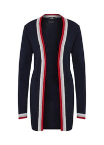 Zwillingsherz, Damen Cardigan, Nachtblau / Rot