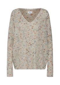 Only, Damen Pullover 'onlHANNI', Rostbraun / Hellgrau
