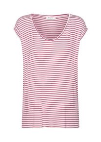 Pieces, Damen T-Shirt 'BILLO', Weinrot / Wei&szlig;