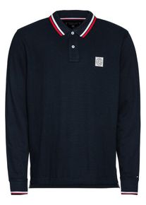 Tommy Hilfiger, Herren Poloshirt 'SOLID TEXTURE BADGE', Dunkelblau