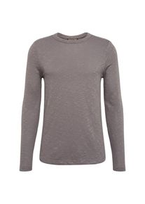 Review, Herren Shirt 'YARNDYEDSLUB LS', Dunkelgrau