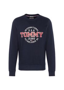 Tommy Jeans, Herren Sweatshirt 'TJM CIRCULAR CREW', Dunkelblau / Rot / Wei&szlig;