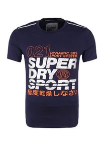 Superdry, Herren Sport-Sweatshirts 'ACTIVE GRAPHIC S/S TEE', Navy / Orange / Wei&szlig;
