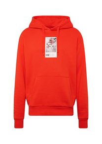 Review, Herren Sweatshirt 'POLAROID', Rot / Wei&szlig;