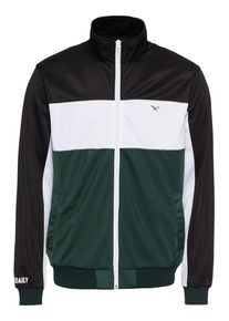 Iriedaily, Herren Trainingsjacke 'Block Steady Trainer', Dunkelgr&uuml;n / Schwarz / Wei&szlig;