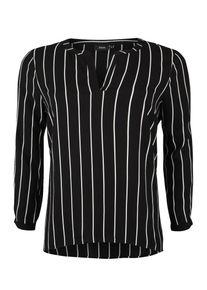ZIZZI, Damen Shirt 'XAMY, L/S, SHIRT BOO', Schwarz / Wei&szlig;