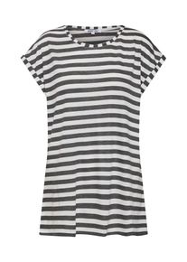 ABOUT YOU, Damen Shirt 'Alicia', Anthrazit / Wei&szlig;