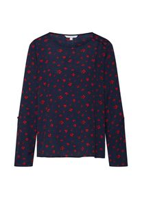 Tom Tailor Denim, Damen Bluse, Navy / Feuerrot