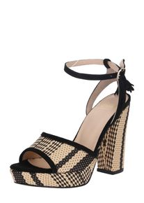 Fred De La Bretoni&Egrave;re, Damen Sandale, Beige / Schwarz