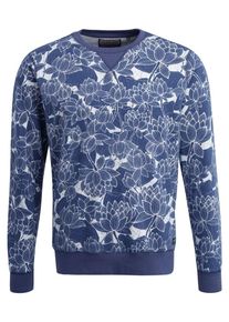 PETROL INDUSTRIES, Herren Sweatshirt, Blau / Wei&szlig;