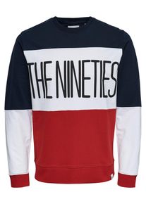Only & Sons Only & Sons, Herren Sweatshirt, Nachtblau / Rot / Wei&szlig;