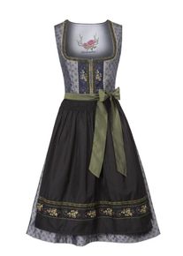 Stockerpoint, Damen Dirndl 'Isabelle', Grau / Gr&uuml;n / Schwarz
