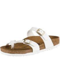 Birkenstock, Damen Sandale 'Mayari', Braun / Wei&szlig;