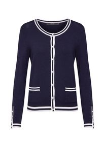 V&eacute;ro Moda VERO MODA, Damen Cardigan 'Vmlynn Glory LS O-Neck', Nachtblau / Wei&szlig;