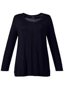 Ulla Popken, Damen Feinstrick Pullover, Dunkelblau