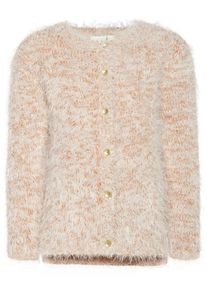 name it, M&auml;dchen Flauschige Strick Strickjacke, Hellbraun