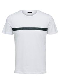 Selected Homme, Herren T-Shirt, Schwarz / Wei&szlig;