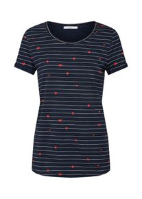EDC by Esprit, Damen Shirt, Navy / Rot