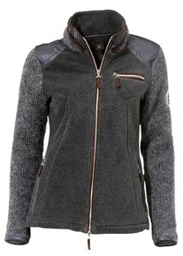 Heine, Damen Fleecejacke, Dunkelgrau