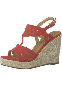 Tamaris, Damen Sandale 'Wedgesandale', Rot