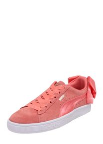 Puma, Damen Veloursleder-Sneaker mit Schleife 'Suede Bow', Pink / Orangerot
