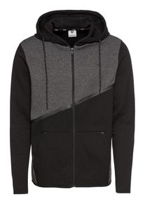 Jack & Jones JACK & JONES, Herren Sweatjacke 'JCOCARLO SWEAT ZIP HOOD NOOS', Dunkelgrau / Schwarz