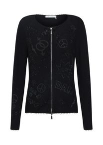 monari, Damen Strickjacke, Schwarz