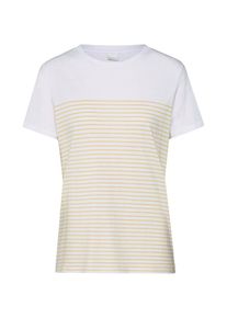BOSS, Damen Shirt 'Tefresh', Gelb / Wei&szlig;