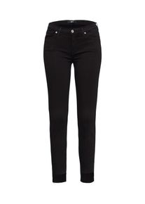 7 For All Mankind, Damen Jeans 'The Skinny Crop', Black Denim