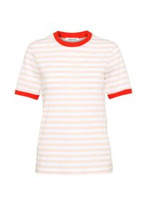 EDITED, Damen T-Shirt 'Leonie', Rosa / Ros&eacute; / Rot / Wei&szlig;