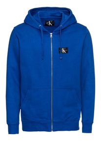 Calvin Klein Jeans, Herren Sweatjacke 'MONOGRAM CHEST LOGO REG ZIP UP', Royalblau