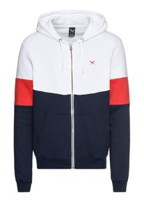Iriedaily, Herren Sweatjacke 'Court Zip Hoody', Blau / Rot / Wei&szlig;