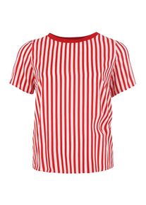 Only Carmakoma, Damen Shirt 'LUNA', Rot / Wei&szlig;
