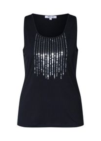 ABOUT YOU, Damen Top 'Nora', Schwarz / Silber