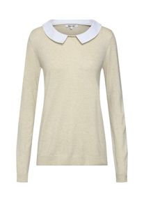ABOUT YOU, Damen PULLOVER 'Ina', Creme / Wei&szlig;