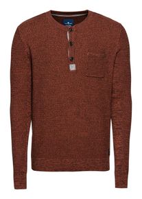 Tom Tailor, Herren Pullover 'structured mouline sweater Pullover 1/1', Rot