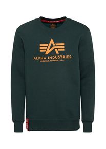 Alpha Industries, Herren Sweatshirt 'Basic', Tanne / Orange