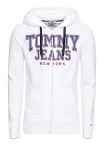 Tommy Jeans, Herren Sweatjacke 'TJM ESSENTIAL GRAPHIC ZIPTHRU', Blau / Wei&szlig;