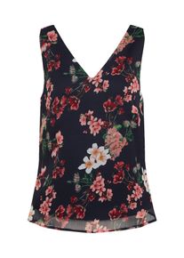 Object, Damen Top, Nachtblau / Altrosa / Dunkelrot