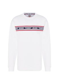 Tommy Jeans, Herren Sweatshirt 'TJM TAPE CREW E', Wei&szlig;