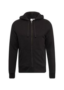 GAP, Herren Sweatjacke 'SUEDED FLEECE FZ HD', Schwarz