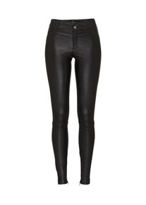 SET, Damen Stretch Lederleggings, Schwarz