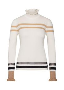 Liu Jo JEANS, Damen Pullover 'MAGLIA CHIUSA DOLCEVITA M/L', Offwhite