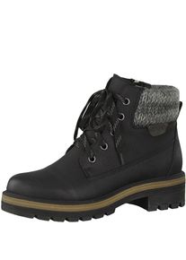 Marco Tozzi, Damen Schn&uuml;rstiefelette, Schwarz