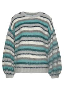 Pepe Jeans, Damen Pullover 'DINA STRIPE', Blau / Wei&szlig;