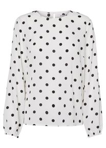 Pieces, Damen Bluse, Schwarz / Wei&szlig;