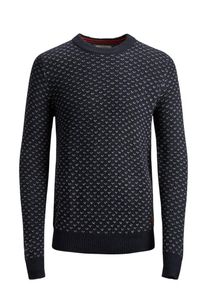 Jack & Jones JACK & JONES, Herren Pullover, Nachtblau / Wei&szlig;