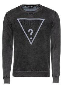 Guess, Herren Sweatshirt 'LS CN JAGUARS SWTR', Schwarz