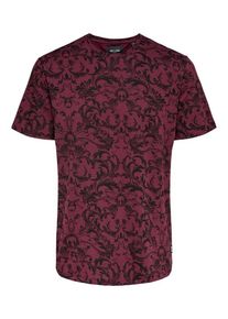Only & Sons Only & Sons, Herren T-Shirt, Weinrot / Schwarz